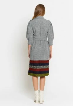 Madam-T ALLTAGS MARENA - Robe De Jour - Grau, Rot -Madam-T Soldes 2022 f12d222eaef24ef29e09ba44b23d410c