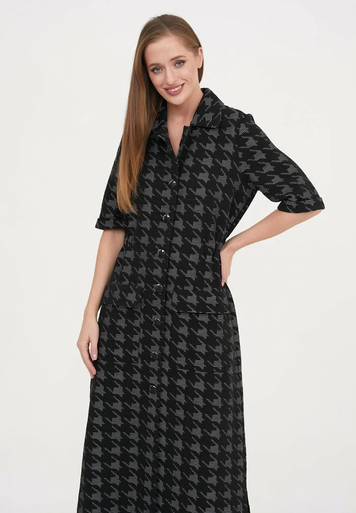 Madam-T ORSOLA - Robe Chemise - Schwarz/weiß 6 Madam-T ORSOLA - Robe Chemise - Schwarz/weiß – Image 6