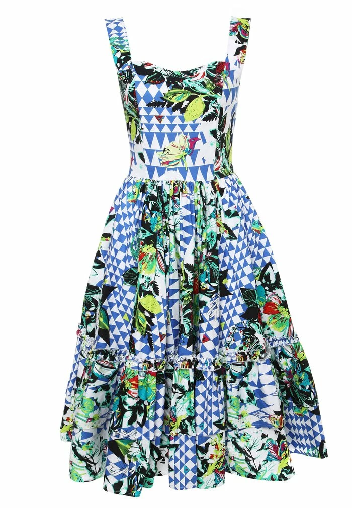 Madam-T KERSTIN - Robe De Jour - Weiß, Kornblumenblau 4 Madam-T KERSTIN - Robe De Jour - Weiß, Kornblumenblau – Image 4