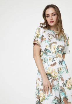 Madam-T Robe De Jour - Milchig, Hellbraun -Madam-T Soldes 2022 f2bf87ff7eee40b7b04d84a5942441d7