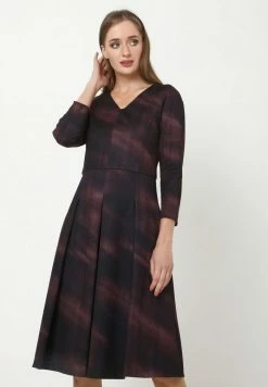 Madam-T KITSA - Robe En Jersey - Lila Schwarz