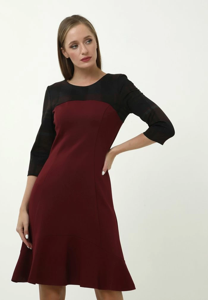 Madam-T AKASINA - Robe De Jour - Weinrot 1 Madam-T AKASINA - Robe De Jour - Weinrot