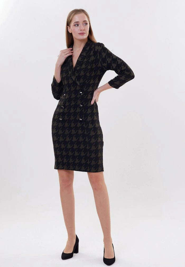 Madam-T KONTATA - Robe Fourreau - Blake/khaki 2 Madam-T KONTATA - Robe Fourreau - Blake/khaki – Image 2