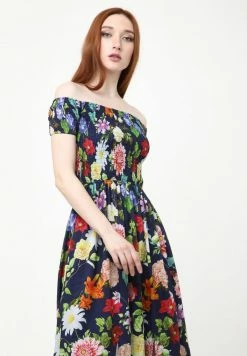 Madam-T DGAMILA - Robe Longue - Blau, Koralle -Madam-T Soldes 2022 f46d627a2ed2471ebdb606ade8794470