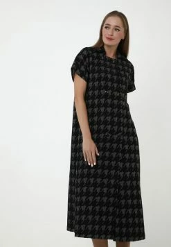 Madam-T ITELIA - Robe En Jersey - Schwarz, Weiß