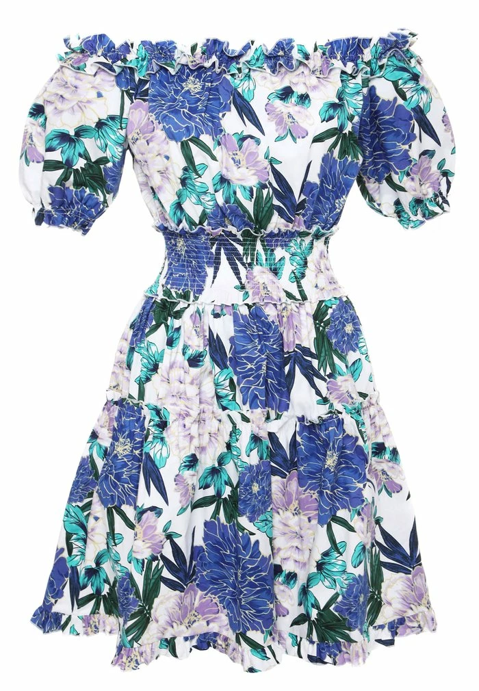 Madam-T Robe De Jour - Weiß, Kornblumenblau 5 Madam-T Robe De Jour - Weiß, Kornblumenblau – Image 5