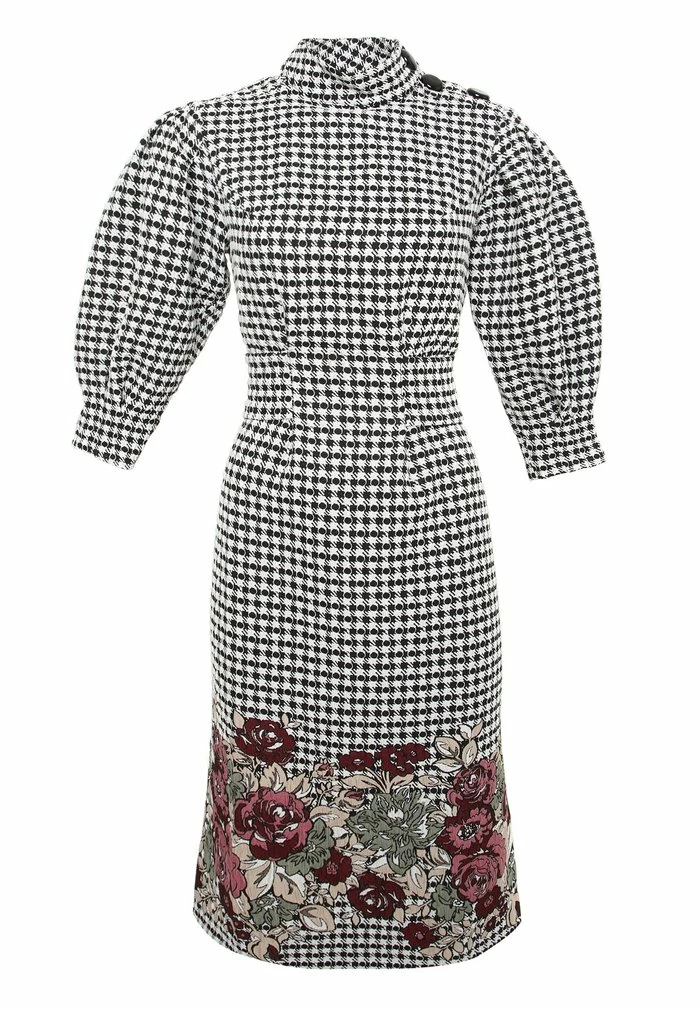 Madam-T Robe Fourreau - Weiß, Schwarz 6 Madam-T Robe Fourreau - Weiß, Schwarz – Image 6