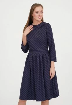 Madam-T MEDJA - Robe De Jour - Indigo Grüne Bohnen