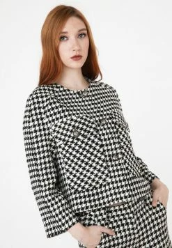 Madam-T EDEN - Blazer - Weiß Schwarz -Madam-T Soldes 2022 f5acf44faef94c088beced8a9b3f6ddd