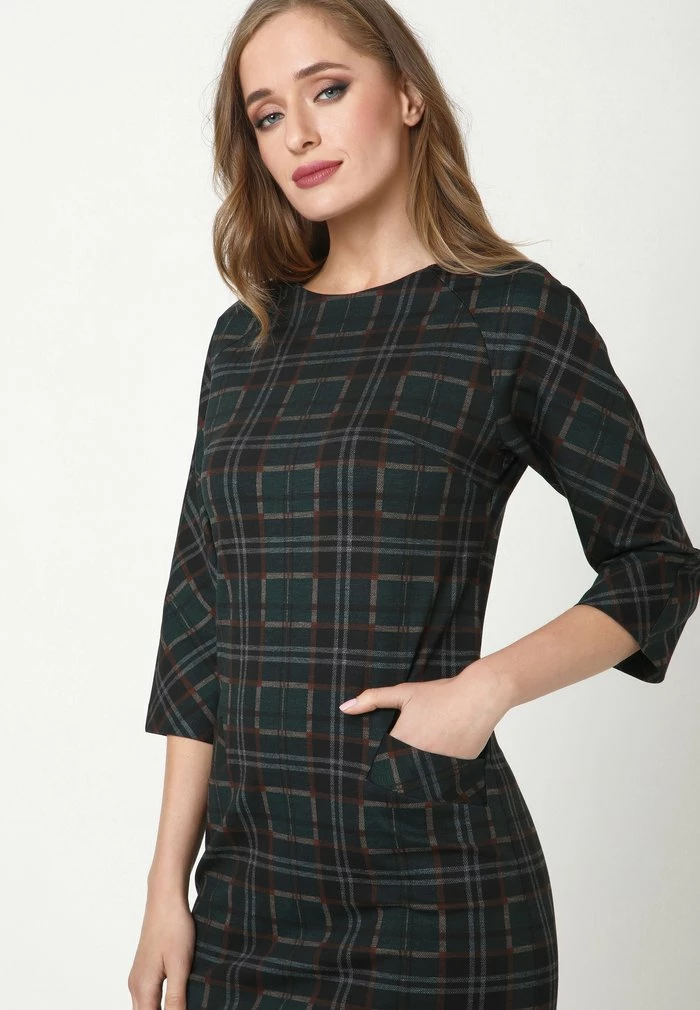 Madam-T Robe En Jersey - Schwarz Grün 5 Madam-T Robe En Jersey - Schwarz Grün – Image 5