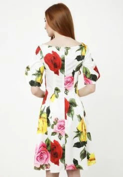 Madam-T Robe De Jour - Weiß, Gelb -Madam-T Soldes 2022 f5db90081d05495395e52d0fef4cf4c5