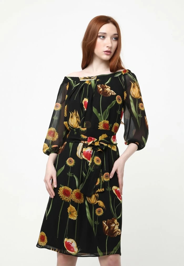 Madam-T Robe De Jour - Schwarz, Gelb 1 Madam-T Robe De Jour - Schwarz, Gelb