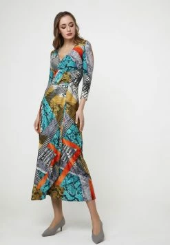 Madam-T GRENADE - Robe Longue - Orange, Gelb