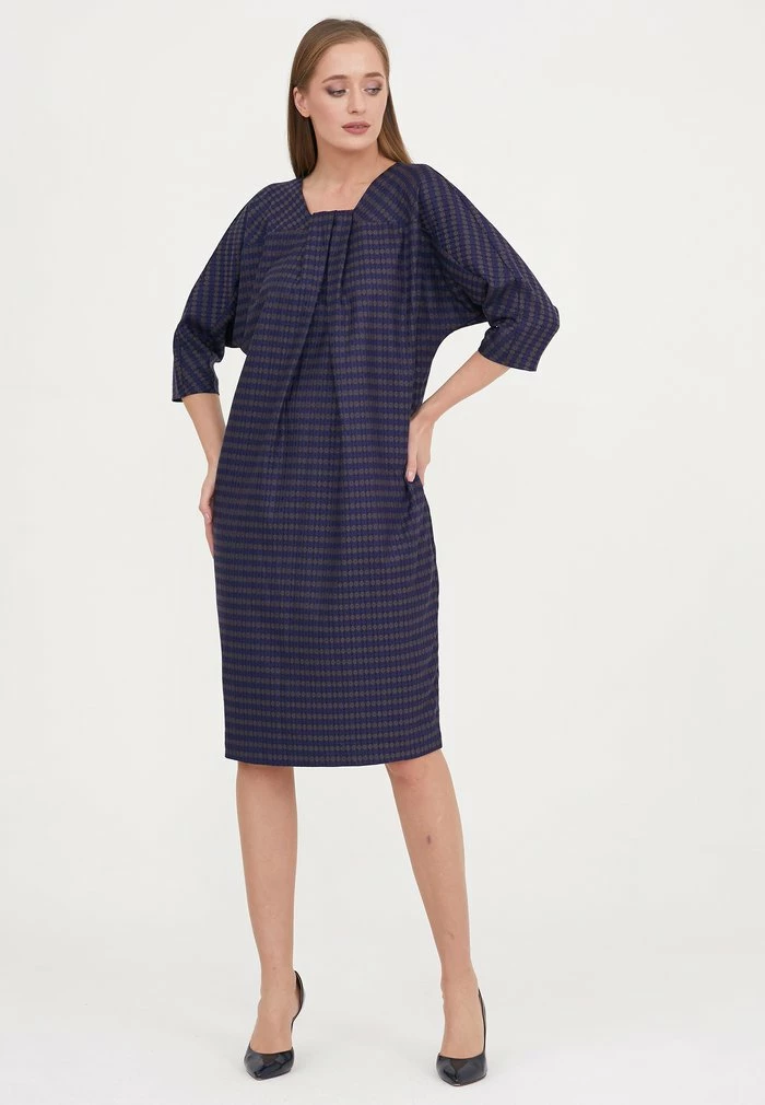 Madam-T VIKANA - Robe De Jour - Indigo Grüne Bohnen 2 Madam-T VIKANA - Robe De Jour - Indigo Grüne Bohnen – Image 2