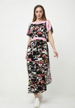 Madam-T TSURUMI - Robe Longue - Weiß, Schwarz