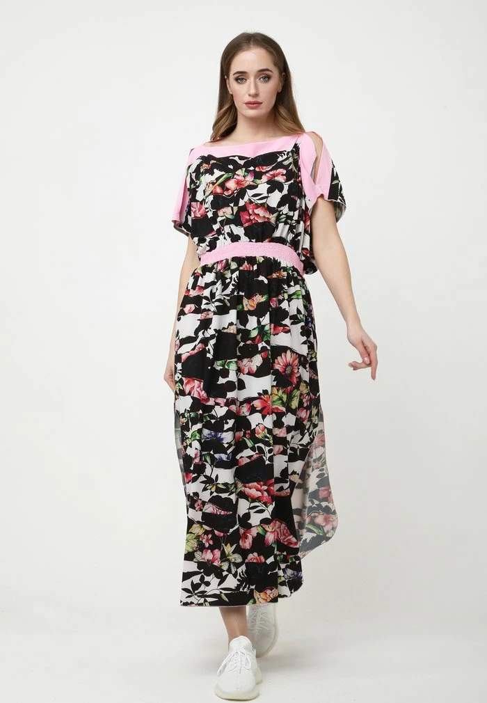 Madam-T TSURUMI - Robe Longue - Weiß, Schwarz 1 Madam-T TSURUMI - Robe Longue - Weiß, Schwarz