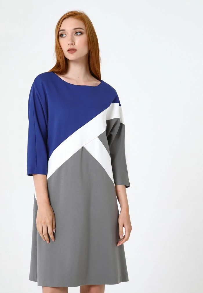 Madam-T Robe De Jour - Kornblume Blau, Grau 1 Madam-T Robe De Jour - Kornblume Blau, Grau