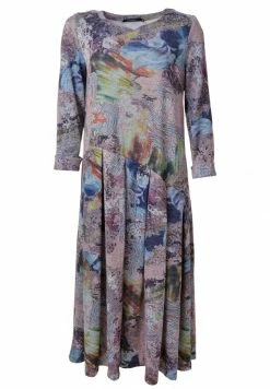 Madam-T DEMETRANA - Robe Pull - Beige/ Blau -Madam-T Soldes 2022 f7c5bc8db6354fa082a743cd583eb17d