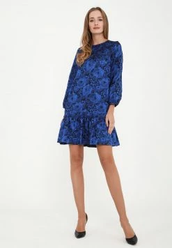 Madam-T FIKERA - Robe De Jour - Indigo, Schwarz -Madam-T Soldes 2022 f7cfeb4b68c34dacbc18c369d08f11bc