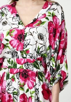 Madam-T Robe Longue - Weiß, Rosa -Madam-T Soldes 2022 f8080f2f36e440529f081ece320b042d