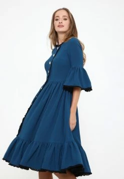 Madam-T CHIARA - Robe Chemise - Aqua