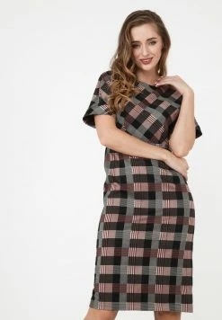 Madam-T ALTEA - Robe De Jour - Schwarz/ Beige