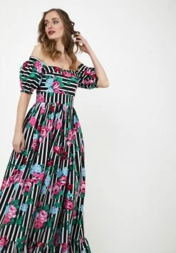 Madam-T FEDERIKA - Robe Longue - Schwarz/rosa -Madam-T Soldes 2022 f86b856ec0be458ebd5d3e44acf2b635