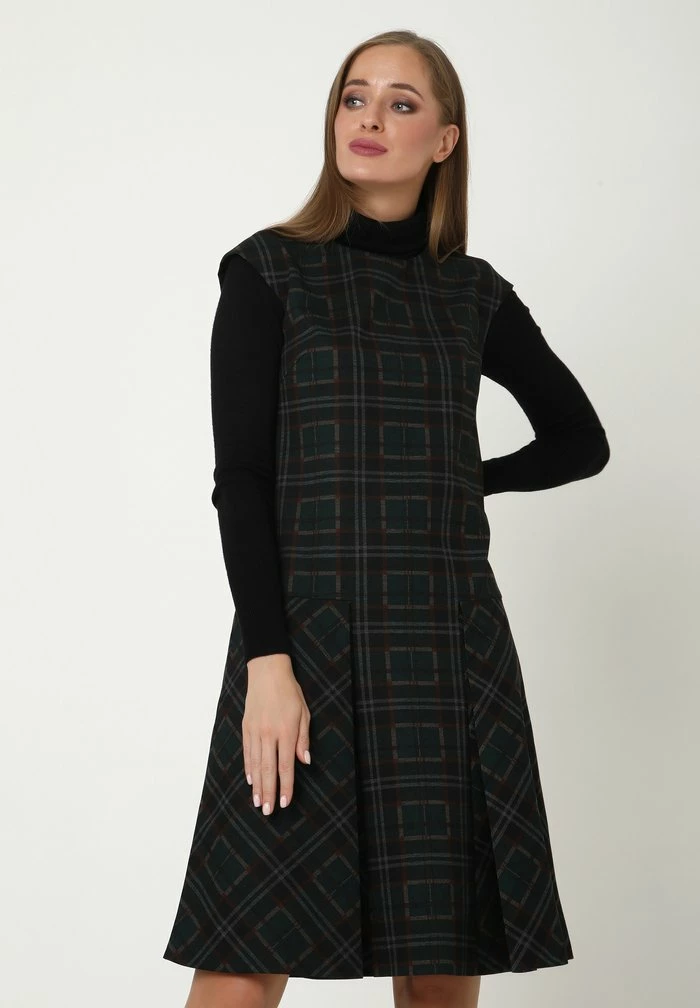 Madam-T GASCONA - Robe De Jour - Schwarz/grün 1 Madam-T GASCONA - Robe De Jour - Schwarz/grün