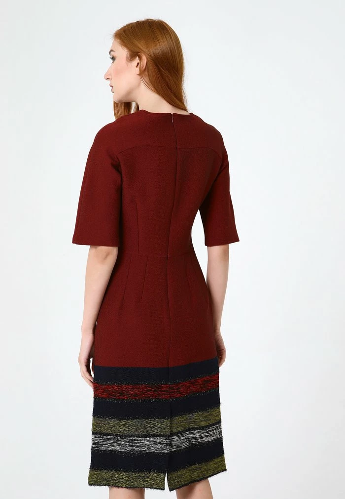 Madam-T NOELLA - Robe Fourreau - Wein Rot, Hellgrün 3 Madam-T NOELLA - Robe Fourreau - Wein Rot, Hellgrün – Image 3