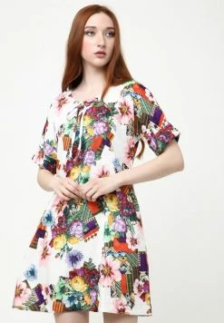 Madam-T LAURA - Robe De Jour - Beige, Lila -Madam-T Soldes 2022 f8f63704231b4e42aab2972b689be4ef