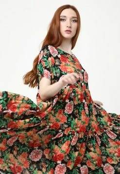 Madam-T ABELYA - Robe De Jour - Schwarz, Orange -Madam-T Soldes 2022 fa25dcdde37a495ebeba59851dd41512