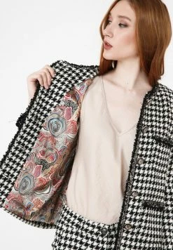 Madam-T JACKE SIBYLLA - Veste Mi-saison - Weiß Schwarz -Madam-T Soldes 2022 fa668664b1ca472db8855132fd34edec