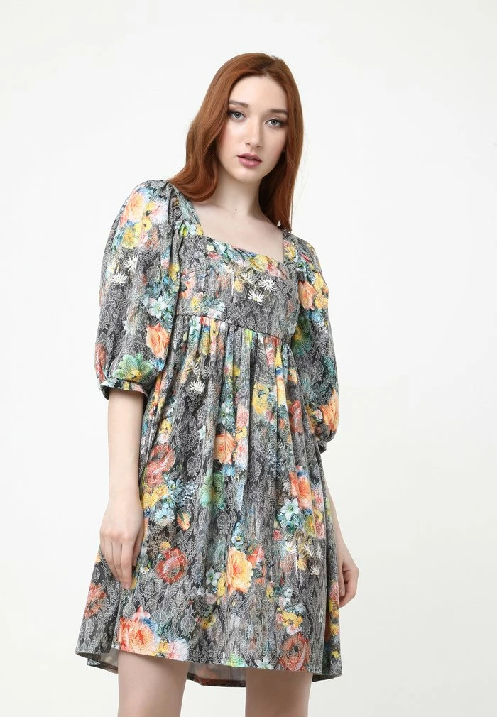 Madam-T ADRIENN - Robe De Jour - Braun, Gelb 1 Madam-T ADRIENN - Robe De Jour - Braun, Gelb