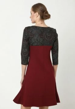 Madam-T Robe De Jour - Grau, Weinrot -Madam-T Soldes 2022 fb4ced440f2948d98eb6fc0dcd68f5b0