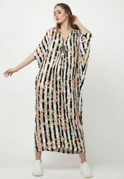 Madam-T Robe De Jour - Beige, Schwarz