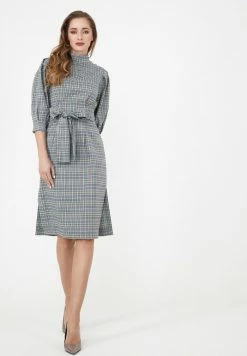 Madam-T MARENA - Robe De Jour - Grau/ Gelb -Madam-T Soldes 2022 fbbf69edc3754e6cbb6c24dd70005d15