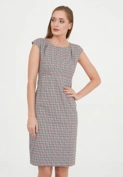 Madam-T MUTALA - Robe Fourreau - Grüner Zig/rot