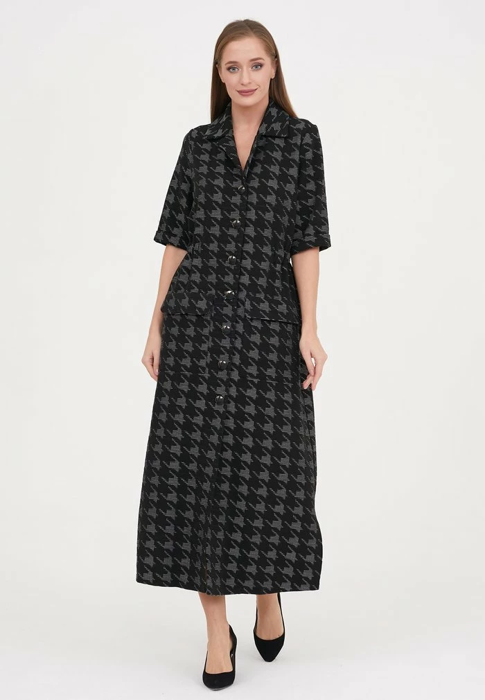 Madam-T ORSOLA - Robe Chemise - Schwarz/weiß 2 Madam-T ORSOLA - Robe Chemise - Schwarz/weiß – Image 2