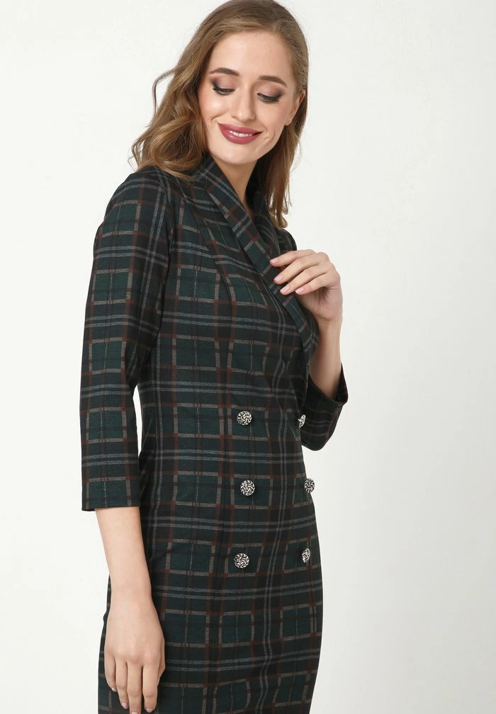 Madam-T KONTATA - Robe Fourreau - Schwarz Grün 4 Madam-T KONTATA - Robe Fourreau - Schwarz Grün – Image 4