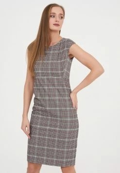 Madam-T MUTALA - Robe Fourreau - Grünes Leder/olegine Rot