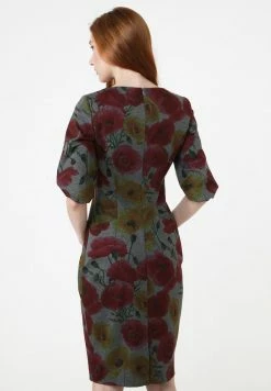 Madam-T Robe Fourreau - Grau/ Senf -Madam-T Soldes 2022 fd0bf0a36b2846c9917c1070f434b7eb