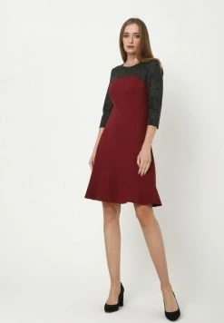 Madam-T Robe De Jour - Weinrot, Grün -Madam-T Soldes 2022 fdd46ddd40ab465aae17f100950a2afd