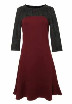 Madam-T Robe De Jour - Weinrot, Grün -Madam-T Soldes 2022 fe037063faa84cdf9ed58c868ef9401b