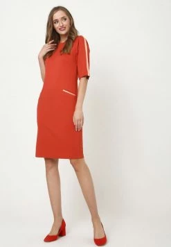 Madam-T Robe En Jersey - Terrakotta -Madam-T Soldes 2022 fe17eb559cb0403b8b6e26aa1f418c46