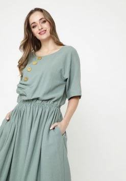 Madam-T Robe De Jour - Grün -Madam-T Soldes 2022 fe2591bbab2d4b4cb8c03c241ee1ba5f