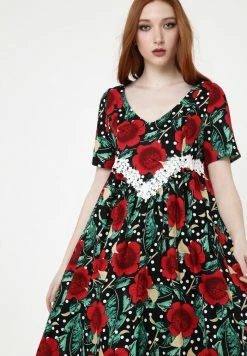 Madam-T Robe De Jour - Schwarz Rot -Madam-T Soldes 2022 fe654bc715da41a9b594a101f89227e8