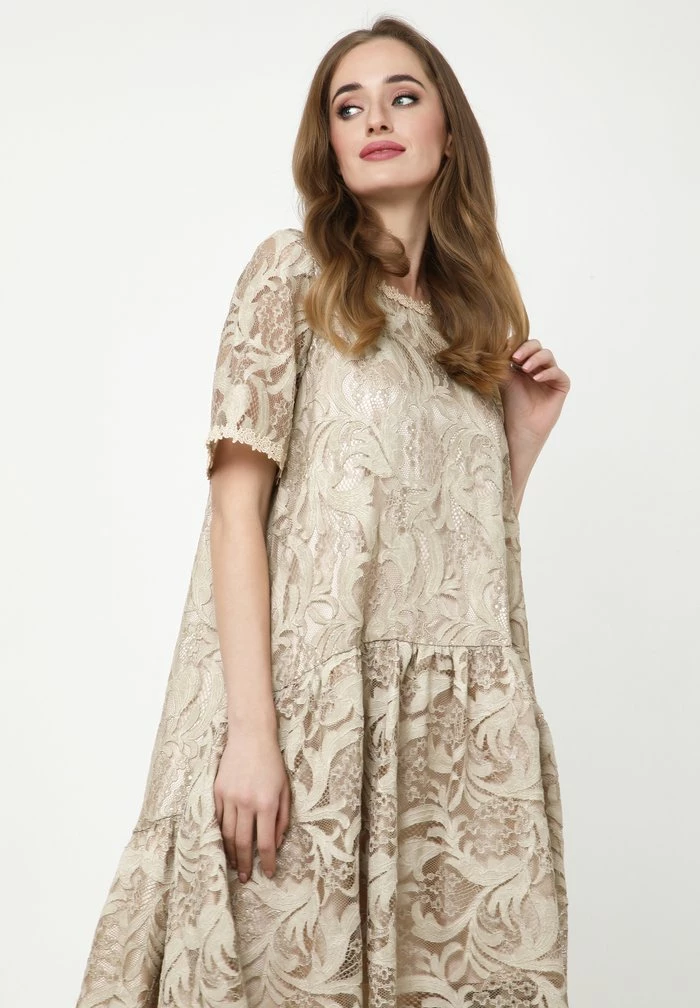 Madam-T EVA - Robe De Jour - Beige 4 Madam-T EVA - Robe De Jour - Beige – Image 4