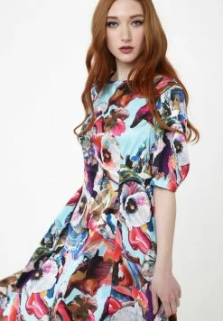 Madam-T Robe De Jour - Hellblau, Fuchsia -Madam-T Soldes 2022 fec8f2beac5d4c3c9a6711ba5a2e58e6