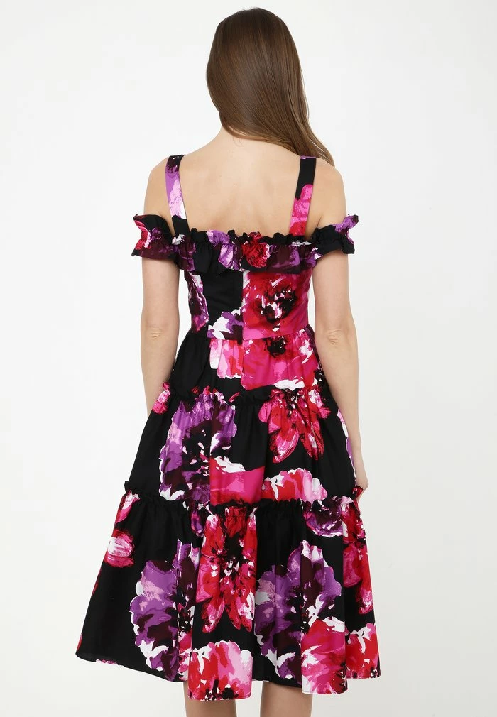 Madam-T MICHELINA - Robe De Jour - Schwarz / Himbeere 3 Madam-T MICHELINA - Robe De Jour - Schwarz / Himbeere – Image 3