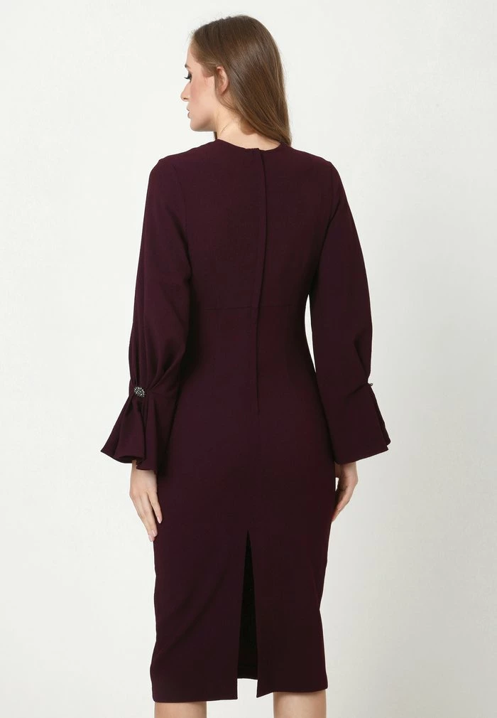 Madam-T KAZIMIRA - Robe Fourreau - Pflaume 3 Madam-T KAZIMIRA - Robe Fourreau - Pflaume – Image 3